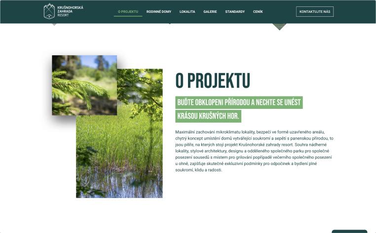 Krušnohorská zahrada vizualizace webu – workoholix.cz