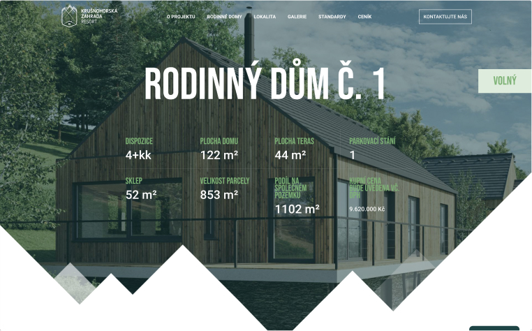 Krušnohorská zahrada vizualizace webu – workoholix.cz