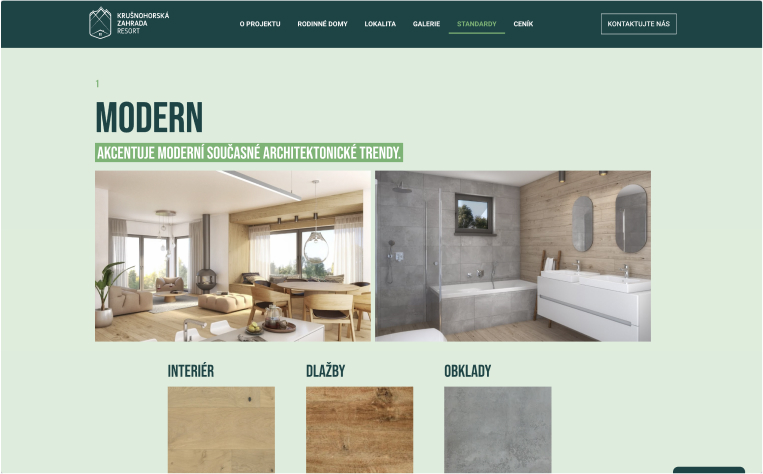 Krušnohorská zahrada vizualizace webu – workoholix.cz
