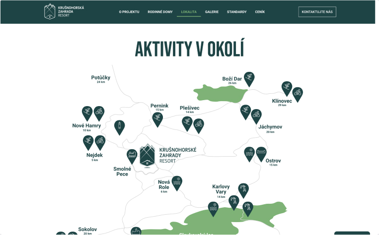 Krušnohorská zahrada vizualizace webu – workoholix.cz