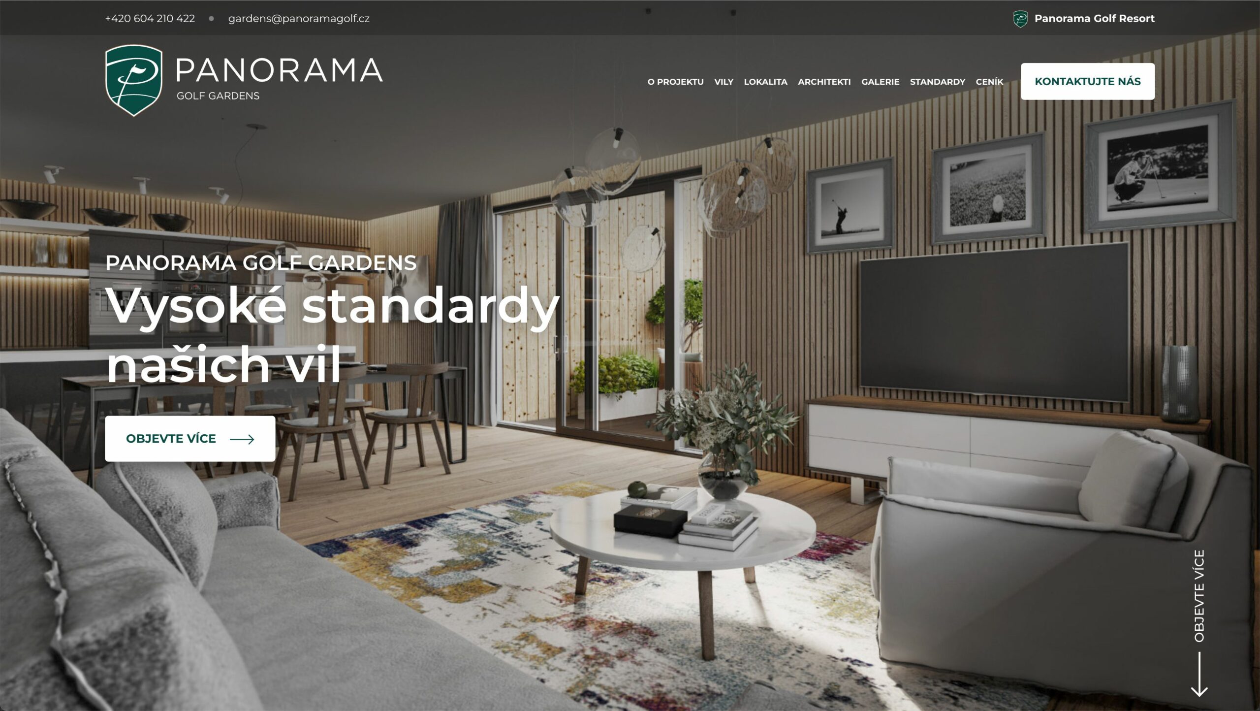 Panoramagolf vizualizace standardů domů – workoholix.cz